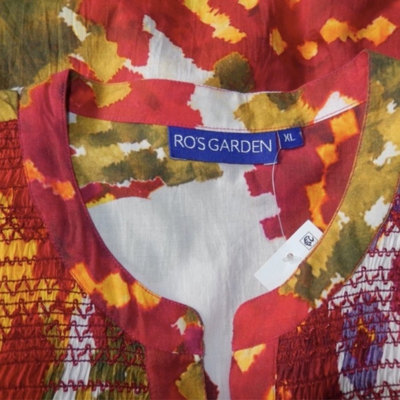 Ro's Garden Talia Tunic Short Dress Roberta Freymann Nwt XL - Picture 3 of 7